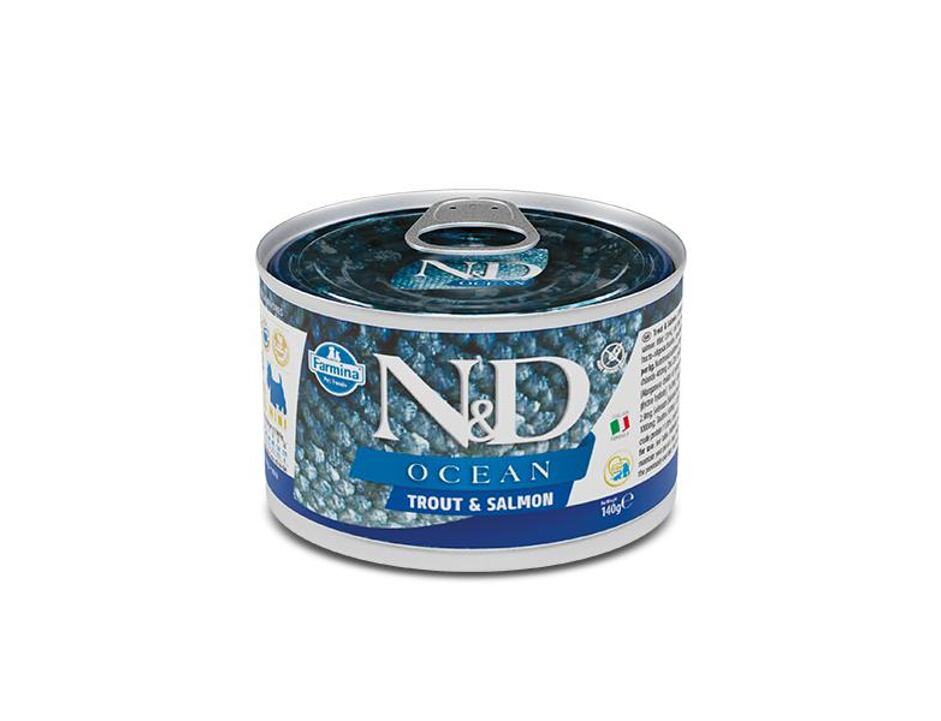 N&D DOG OCEAN Adult Forelle & Lachs Mini 140g