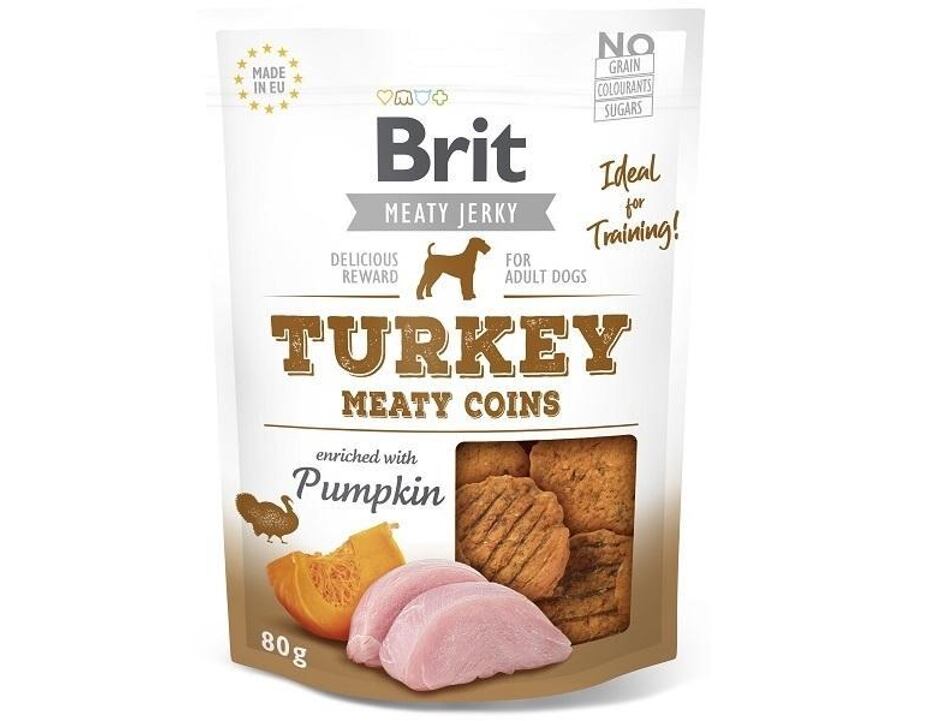 Brit Jerky Turkey Fleischige Münzen 80g